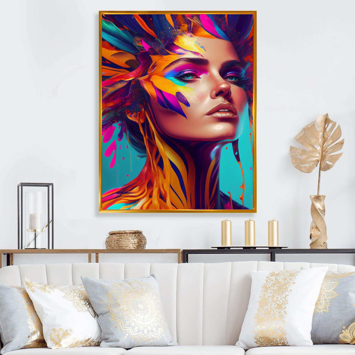 Avant Garde Feather Sensual Portrait I
