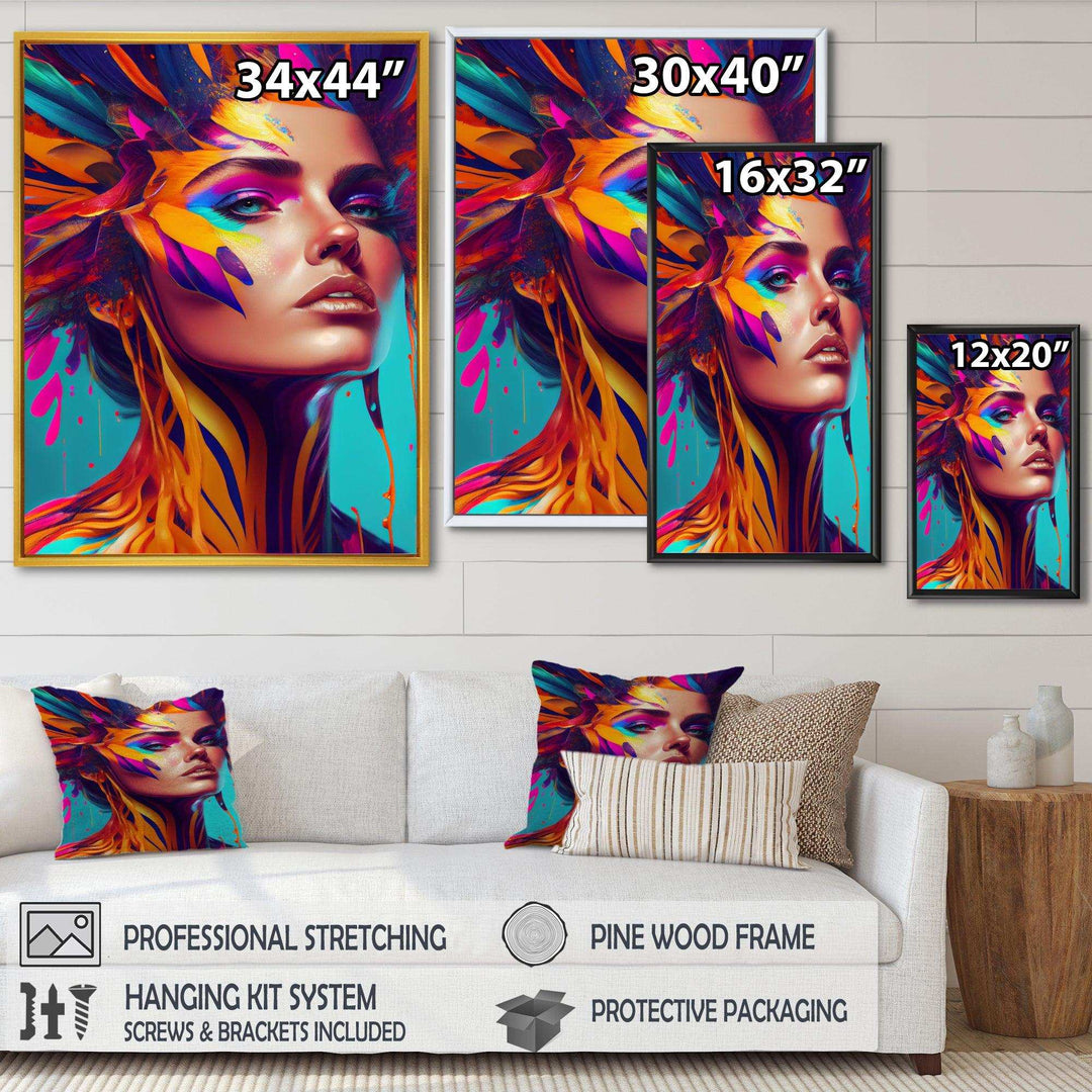 Avant Garde Feather Sensual Portrait I