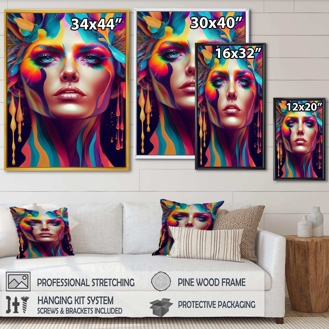 Avant Garde Feather Sensual Portrait V