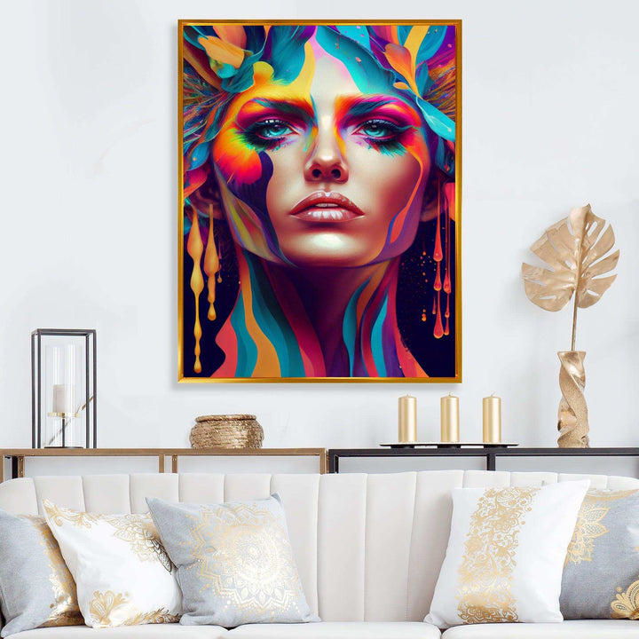 Avant Garde Feather Sensual Portrait V