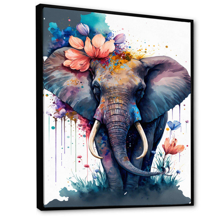 Cute Elefant Floral Art I
