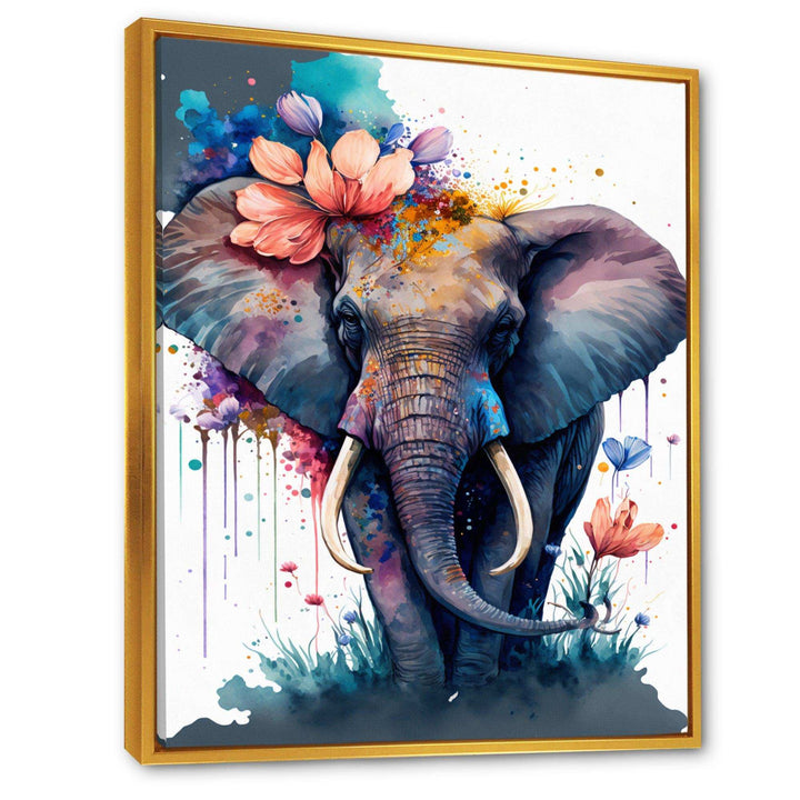 Cute Elefant Floral Art I