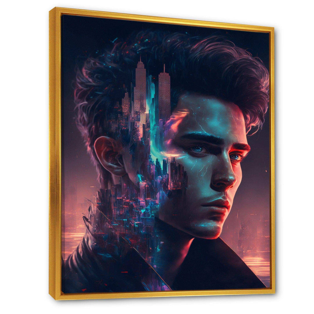 Double Exposure Man Portrait Sci-Fi II