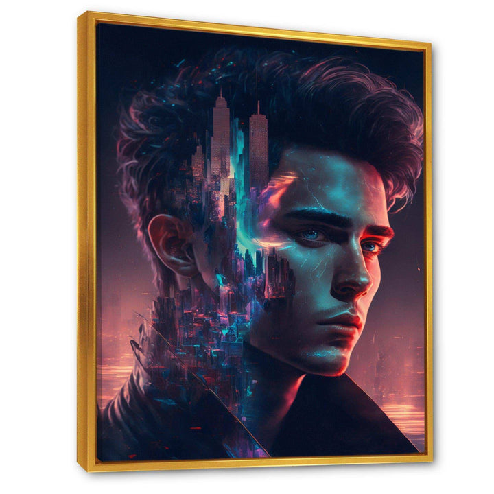 Double Exposure Man Portrait Sci-Fi II