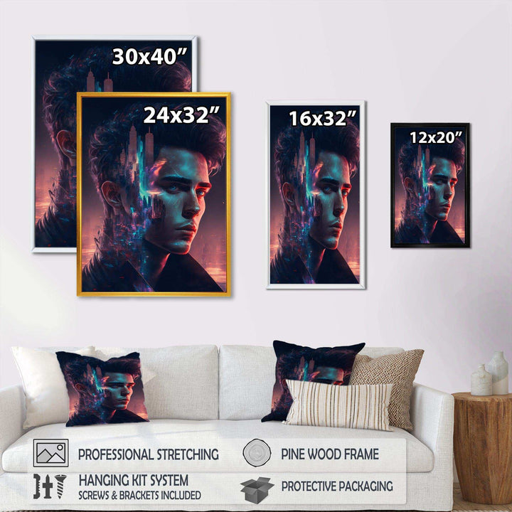 Double Exposure Man Portrait Sci-Fi II