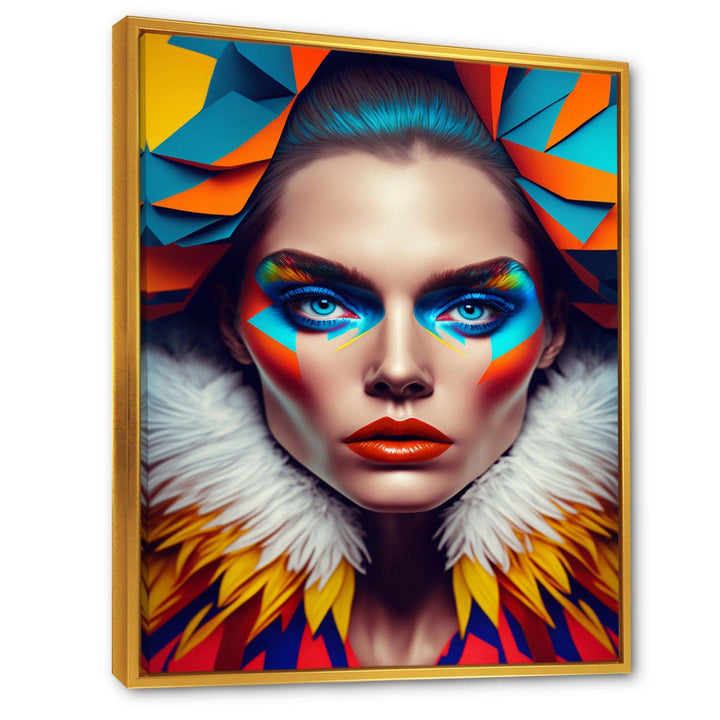 Colorful Sensual Woman In Fur Coat I