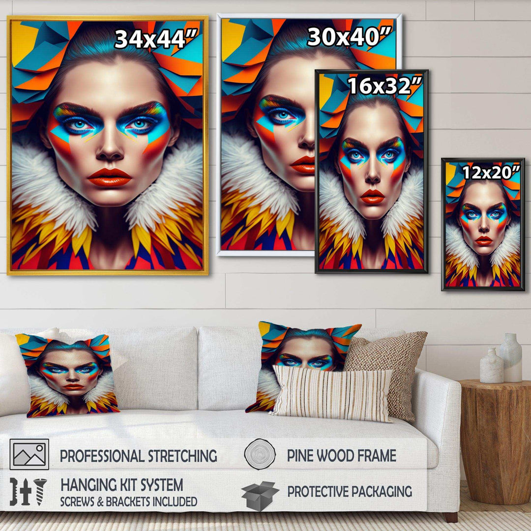 Colorful Sensual Woman In Fur Coat I