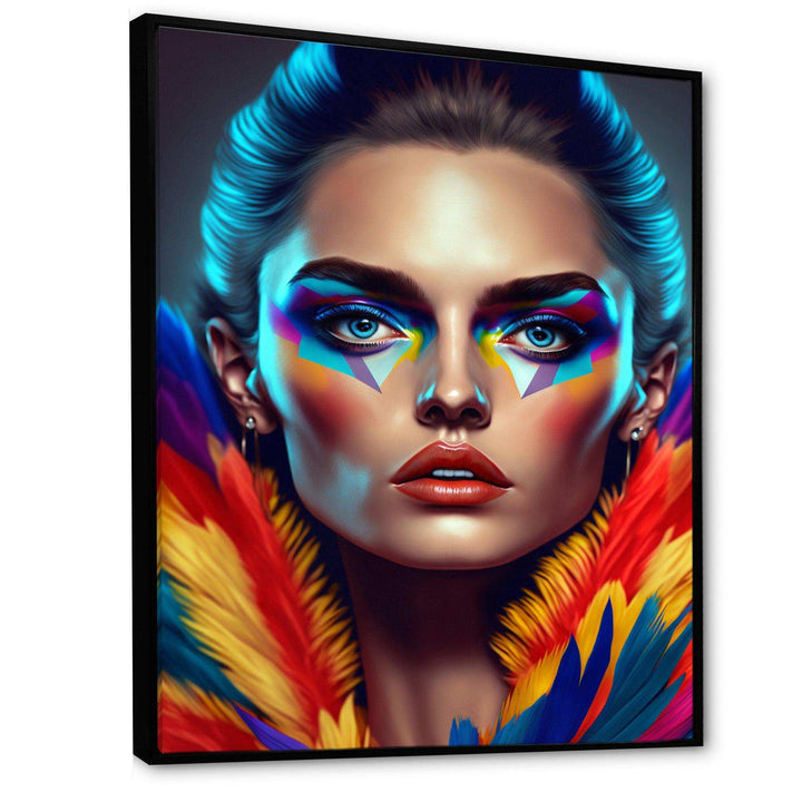 Colorful Sensual Woman In Fur Coat III
