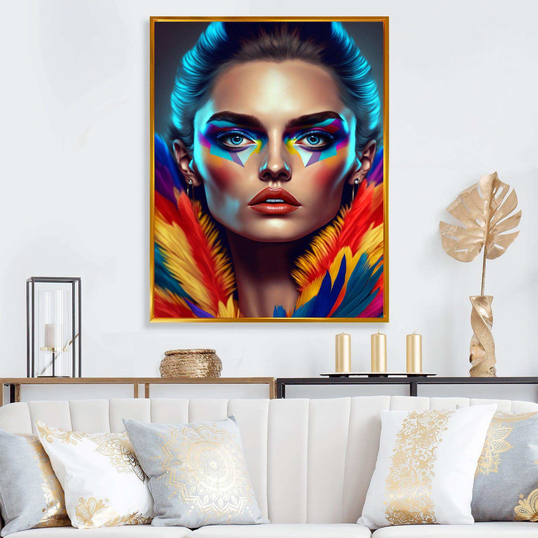 Colorful Sensual Woman In Fur Coat III