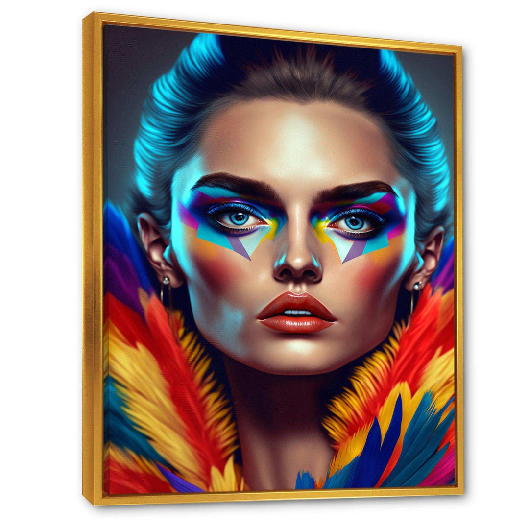 Colorful Sensual Woman In Fur Coat III