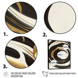 Black, Silver And Gold Blending Swirls V