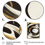 Black, Silver And Gold Blending Swirls V