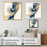 Blue And Gold Swirl Abstract V