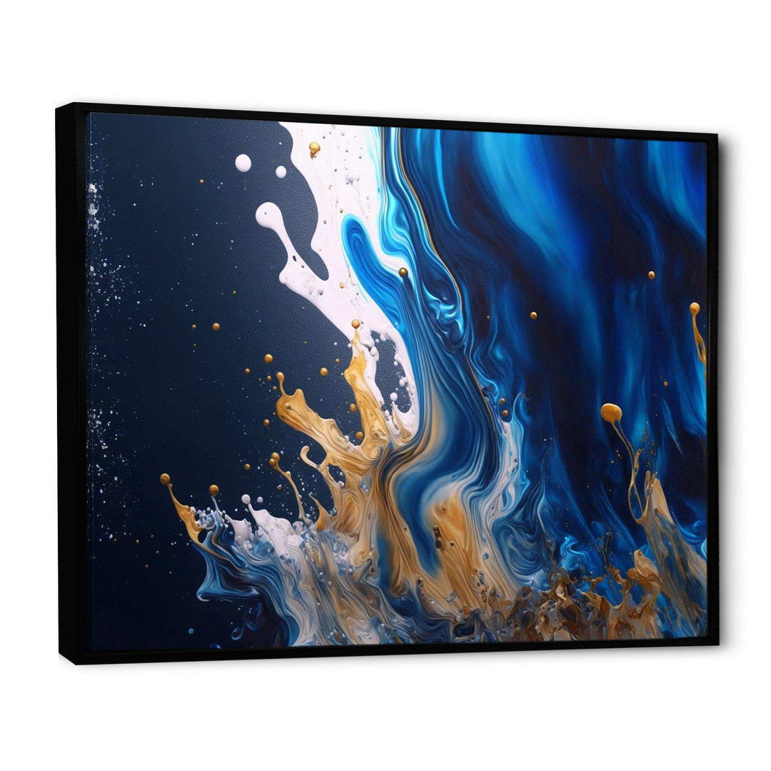 Ice Paint Splash I - Modern Living Room Wall Decor