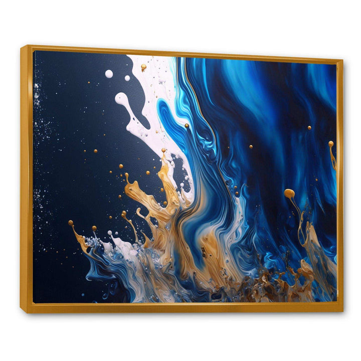 Ice Paint Splash I - Modern Living Room Wall Decor