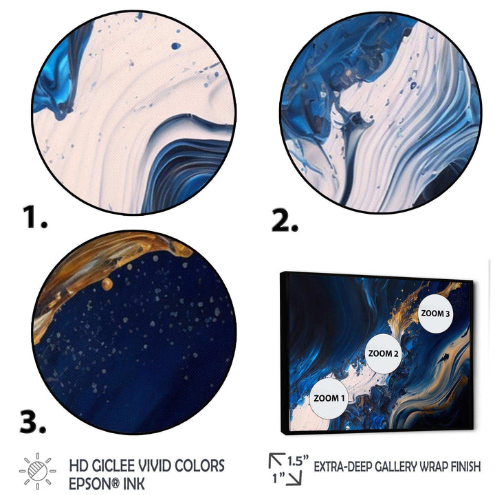 Ice Paint Splash II - Modern Bedroom Wall Art