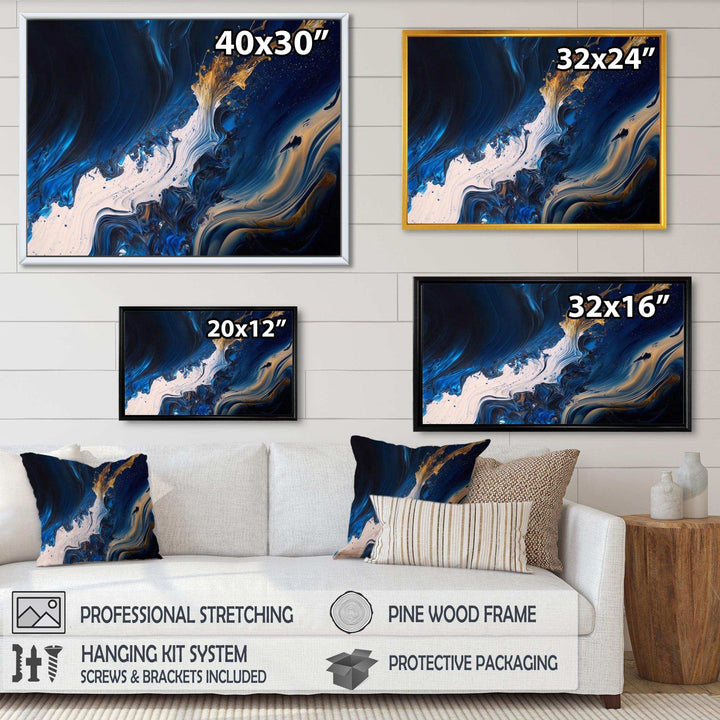Ice Paint Splash II - Modern Bedroom Wall Art