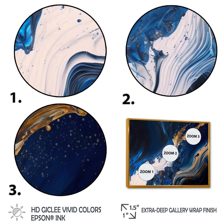 Ice Paint Splash II - Modern Bedroom Wall Art