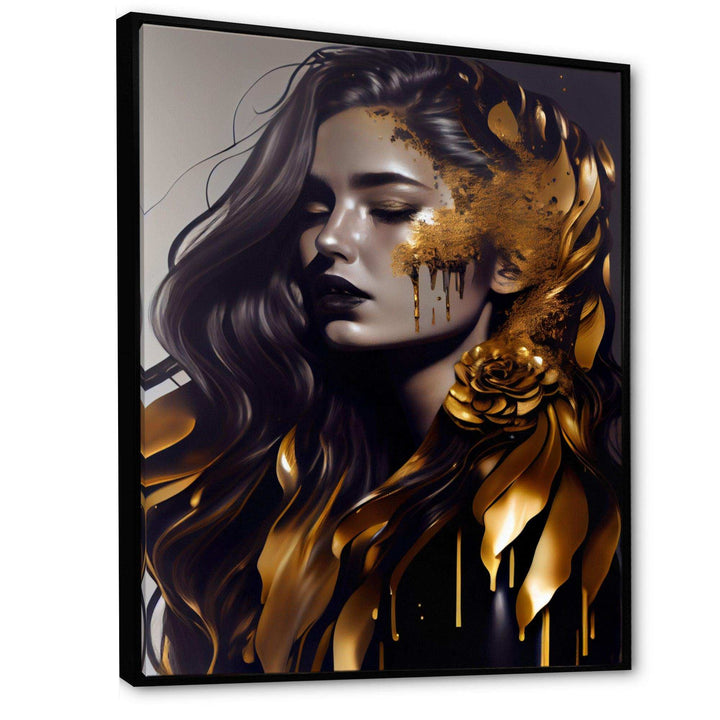 Gold And Black Woman I