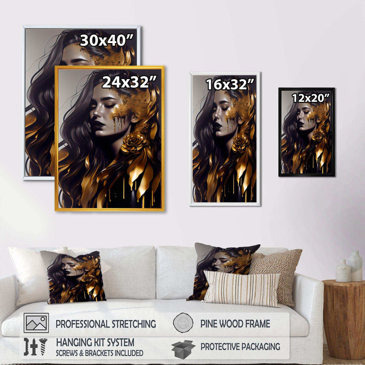 Gold And Black Woman I