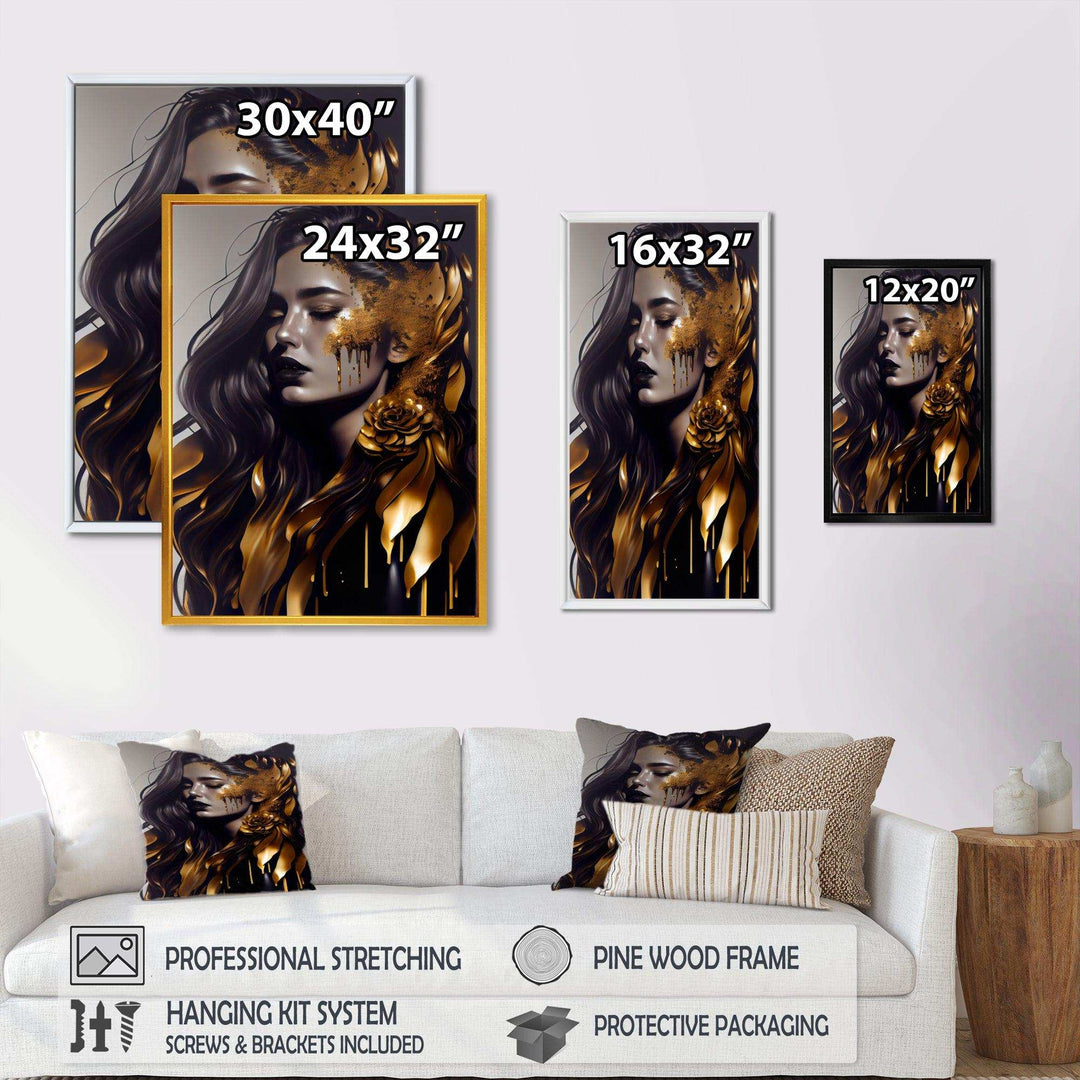 Gold And Black Woman I
