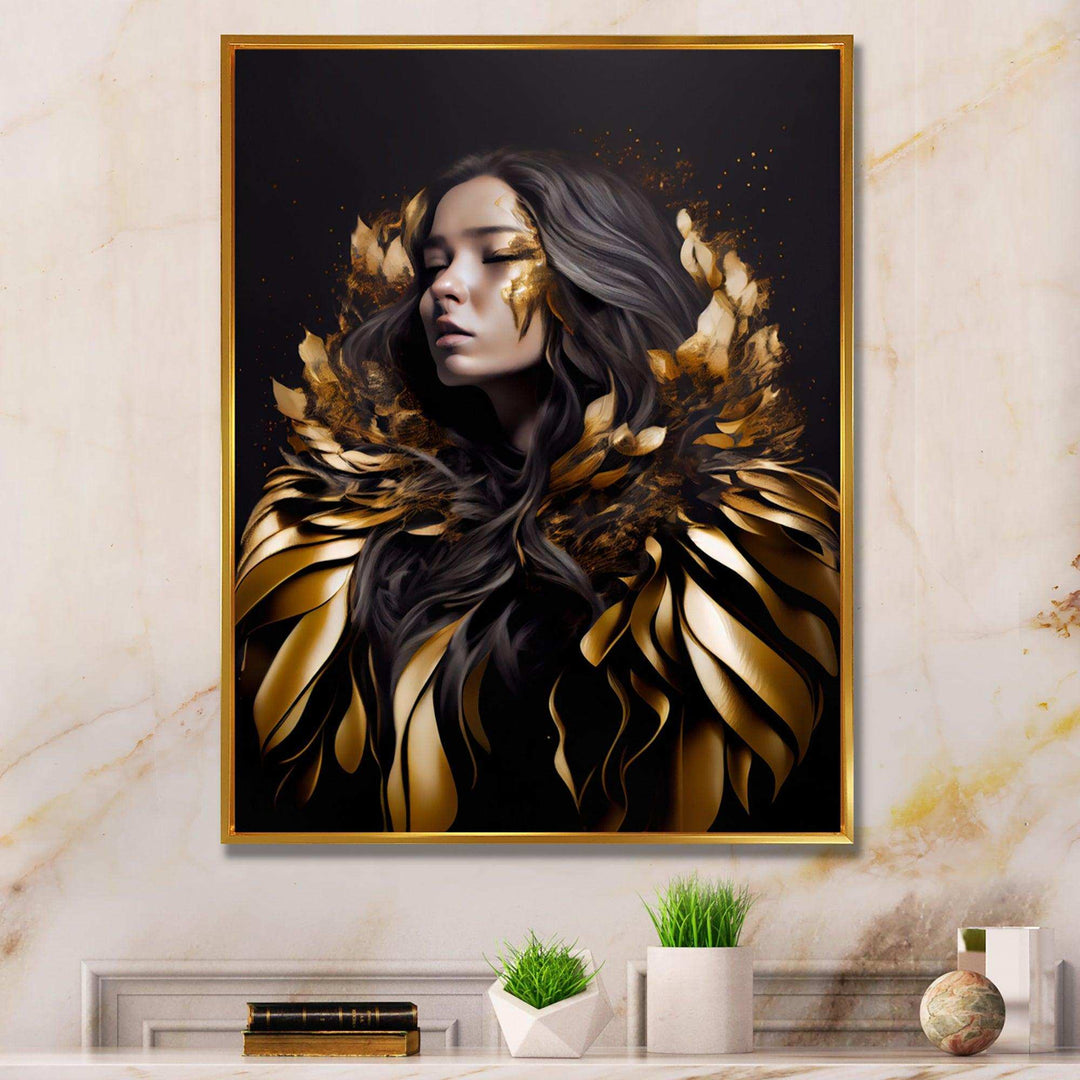 Gold And Black Sensual Woman III