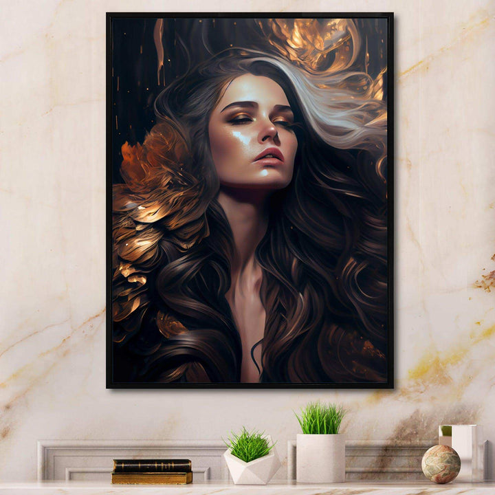 Gold And Black Sensual Woman IV