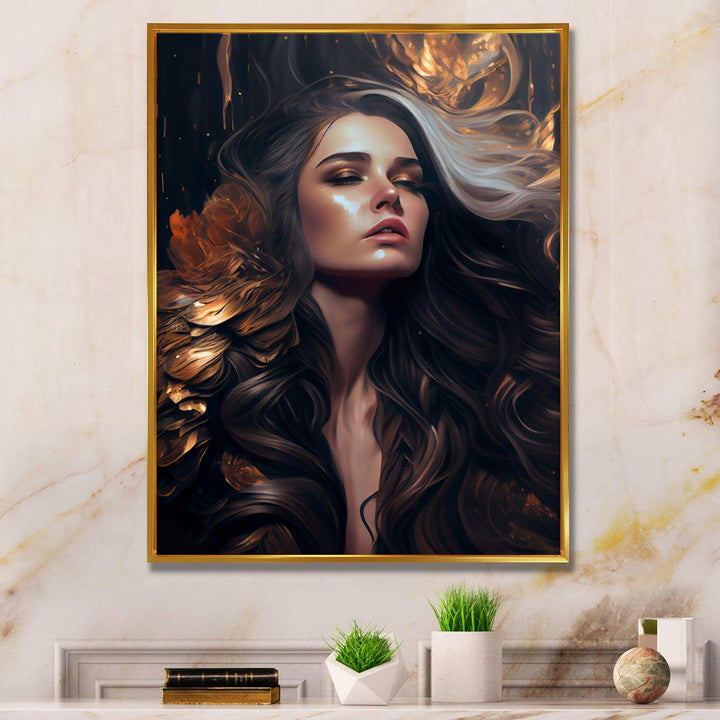 Gold And Black Sensual Woman IV