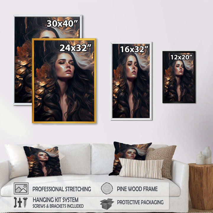 Gold And Black Sensual Woman IV