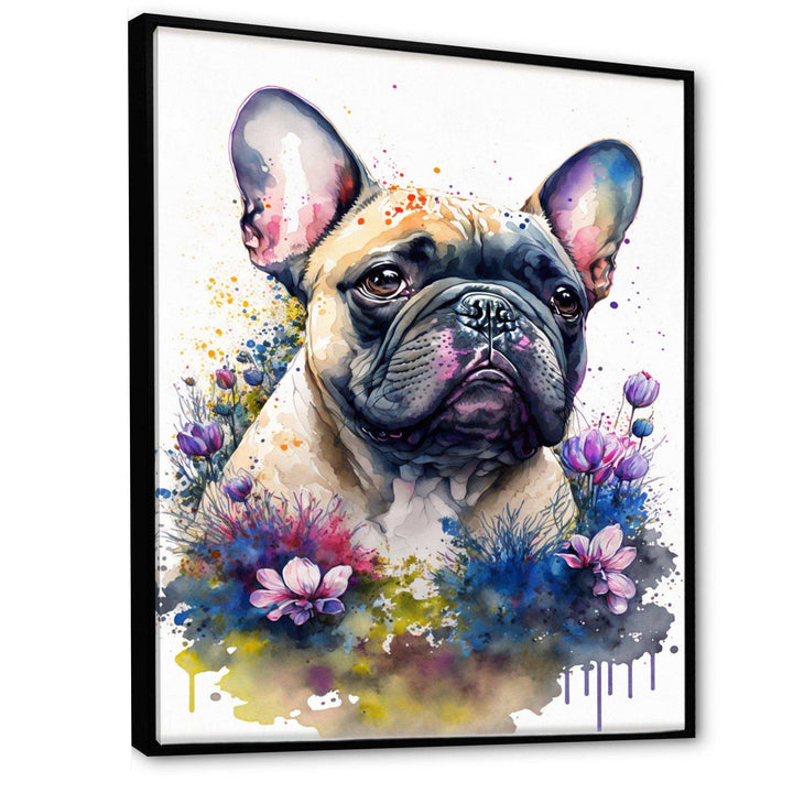 Cute Frenchie Floral Art I