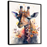 Cute Giraffe Floral Art I