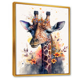Cute Giraffe Floral Art I