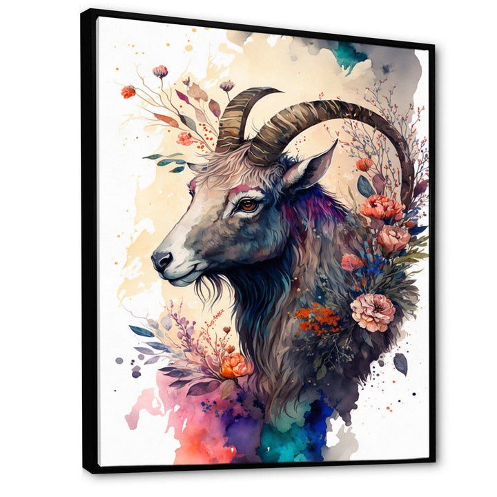 Cute Goat Floral Art II