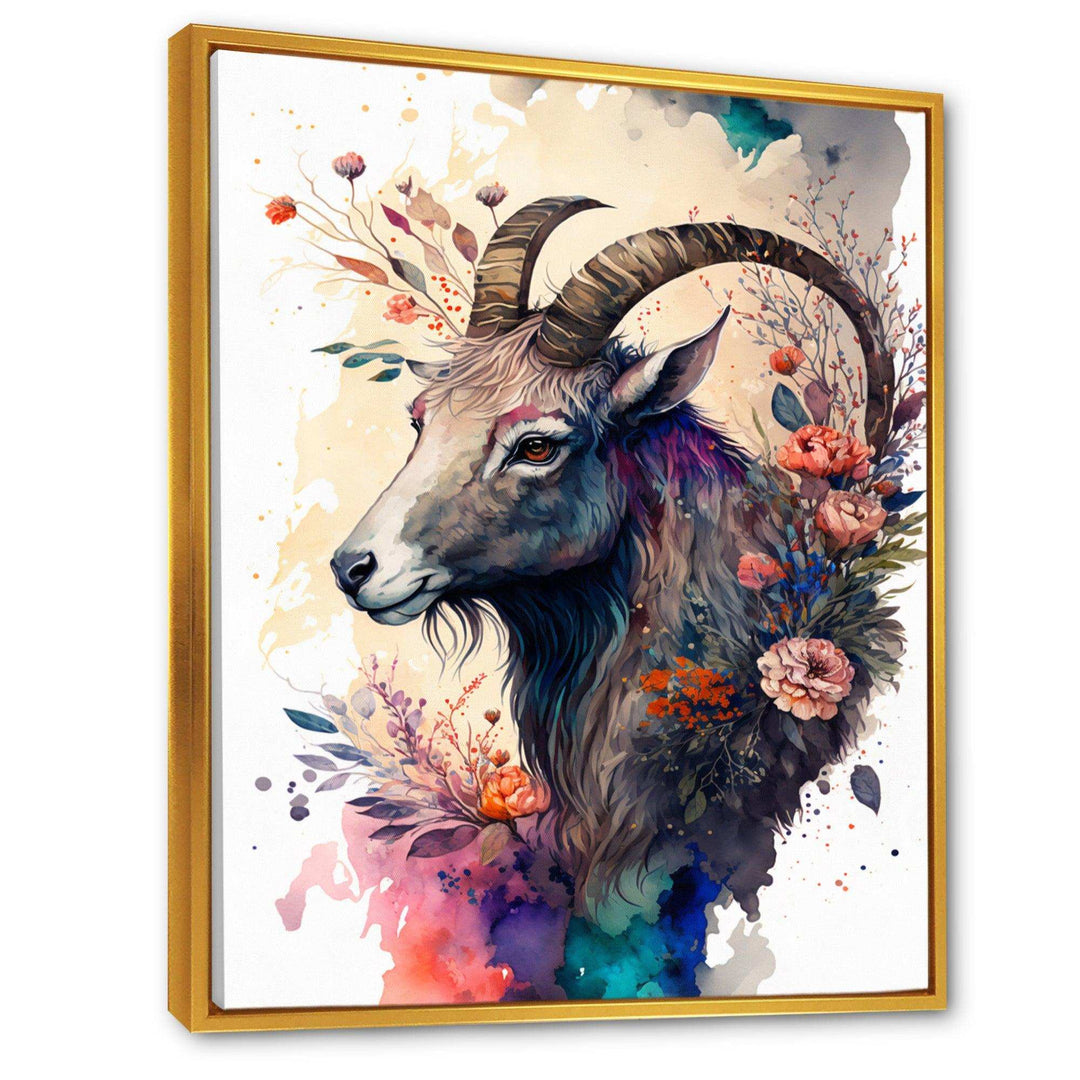 Cute Goat Floral Art II