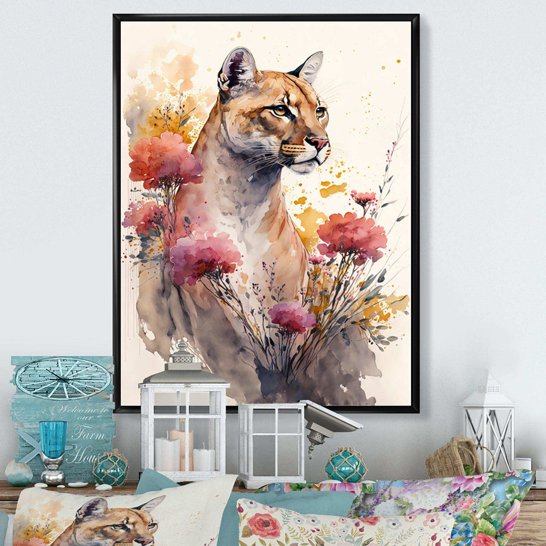 Cute Puma Floral Art III