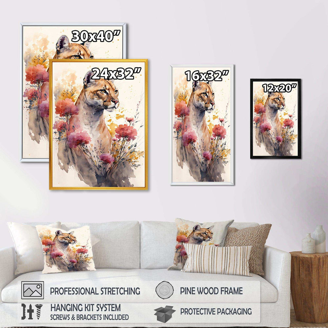 Cute Puma Floral Art III