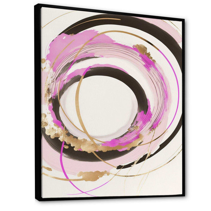 Pink And Gold Minimalist Art II - Modern Living Room Wall Decor