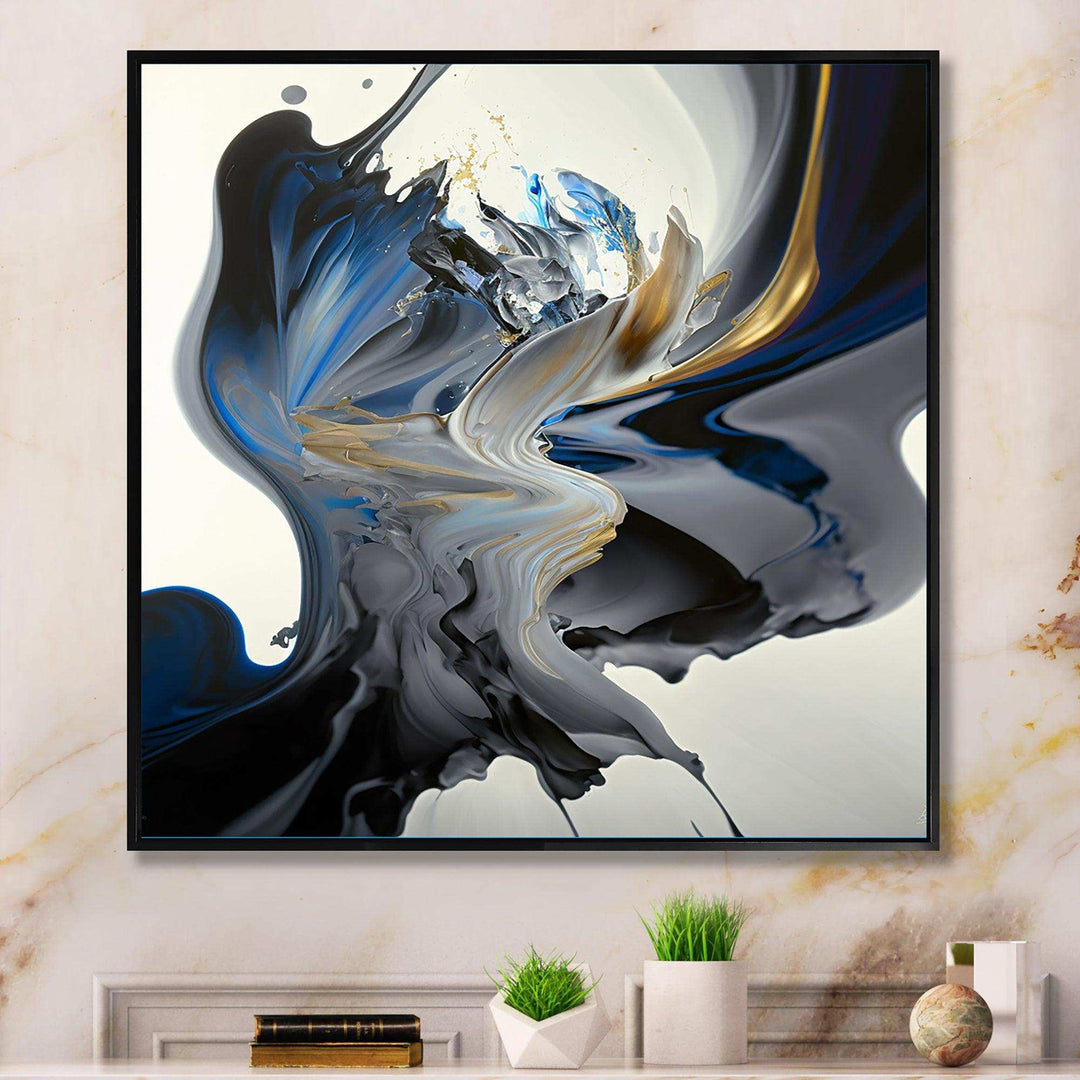 Bright Blue Smooth Abstract I - Modern Bedroom Wall Art