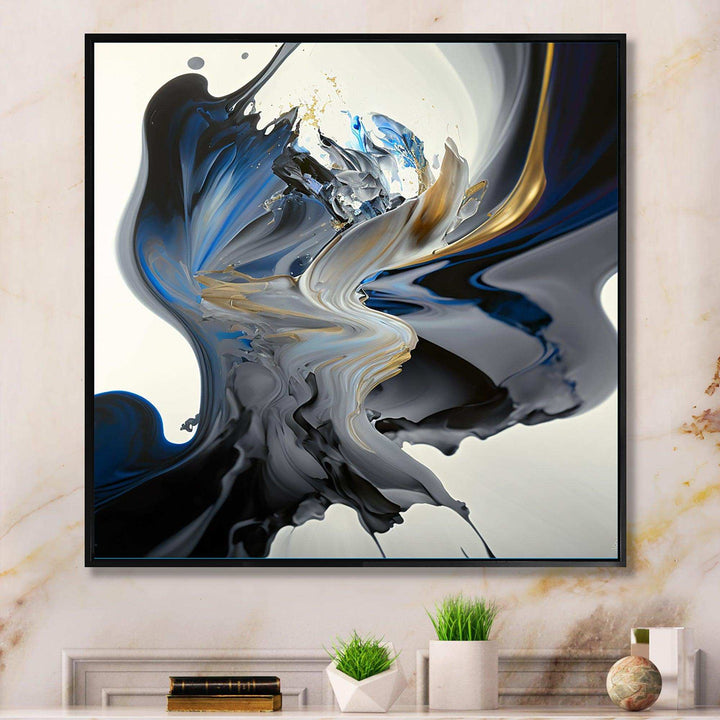 Bright Blue Smooth Abstract I - Modern Bedroom Wall Art