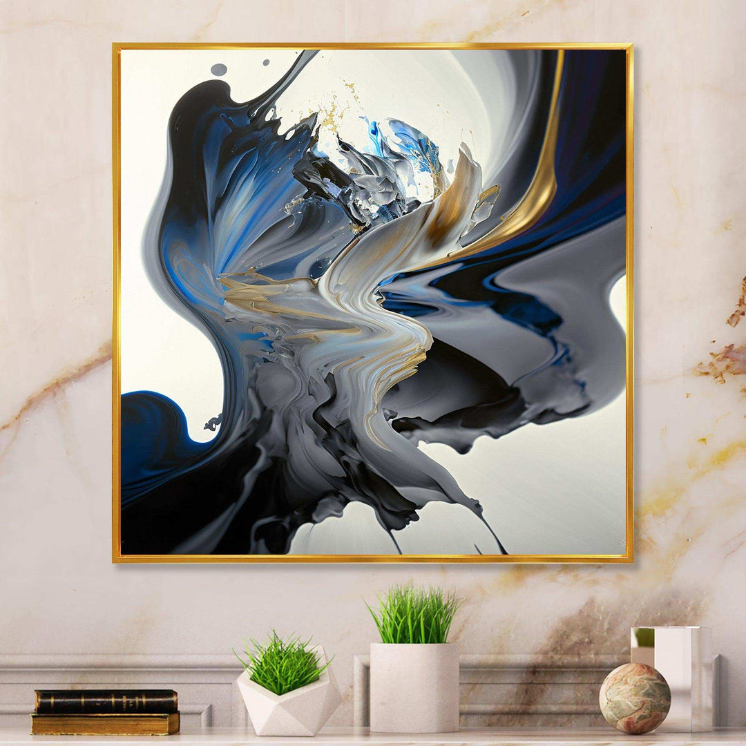 Bright Blue Smooth Abstract I - Modern Bedroom Wall Art