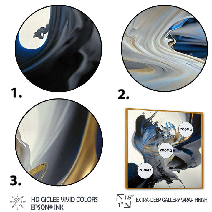 Bright Blue Smooth Abstract I - Modern Bedroom Wall Art