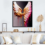 Pink,Gold And Black Angel Wings IV