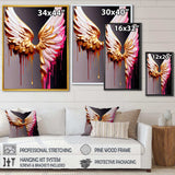 Pink,Gold And Black Angel Wings IV