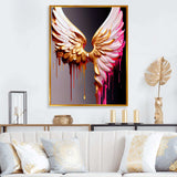 Pink,Gold And Black Angel Wings IV