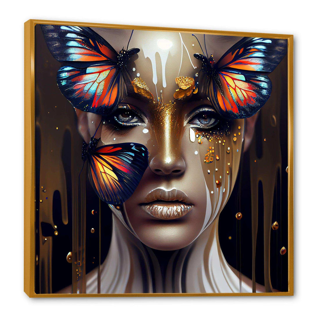 Sensual Woman With Colorful Butterfly VII