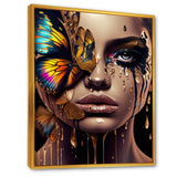 Sensual Woman With Colorful Butterfly IX