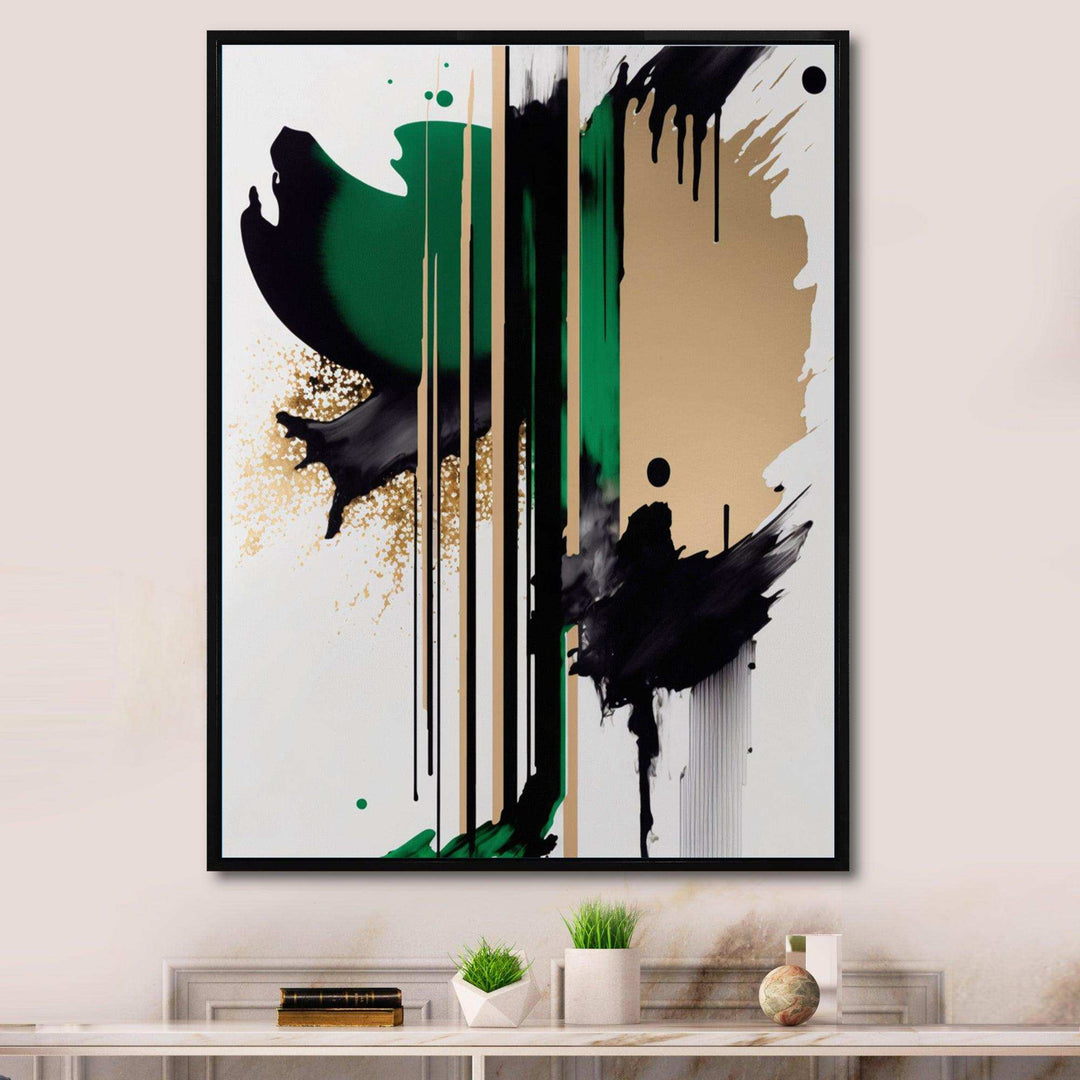 Green Minimalist Abstract  - Modern Wall Art Prints