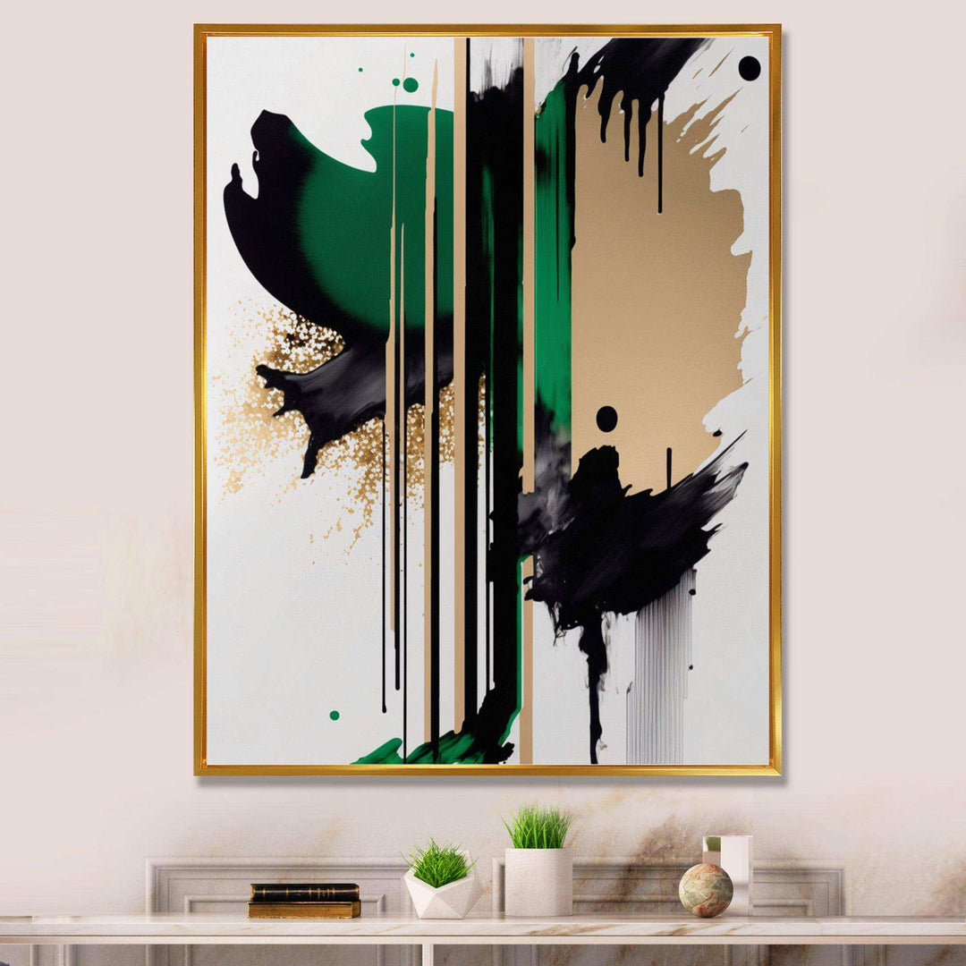 Green Minimalist Abstract  - Modern Wall Art Prints