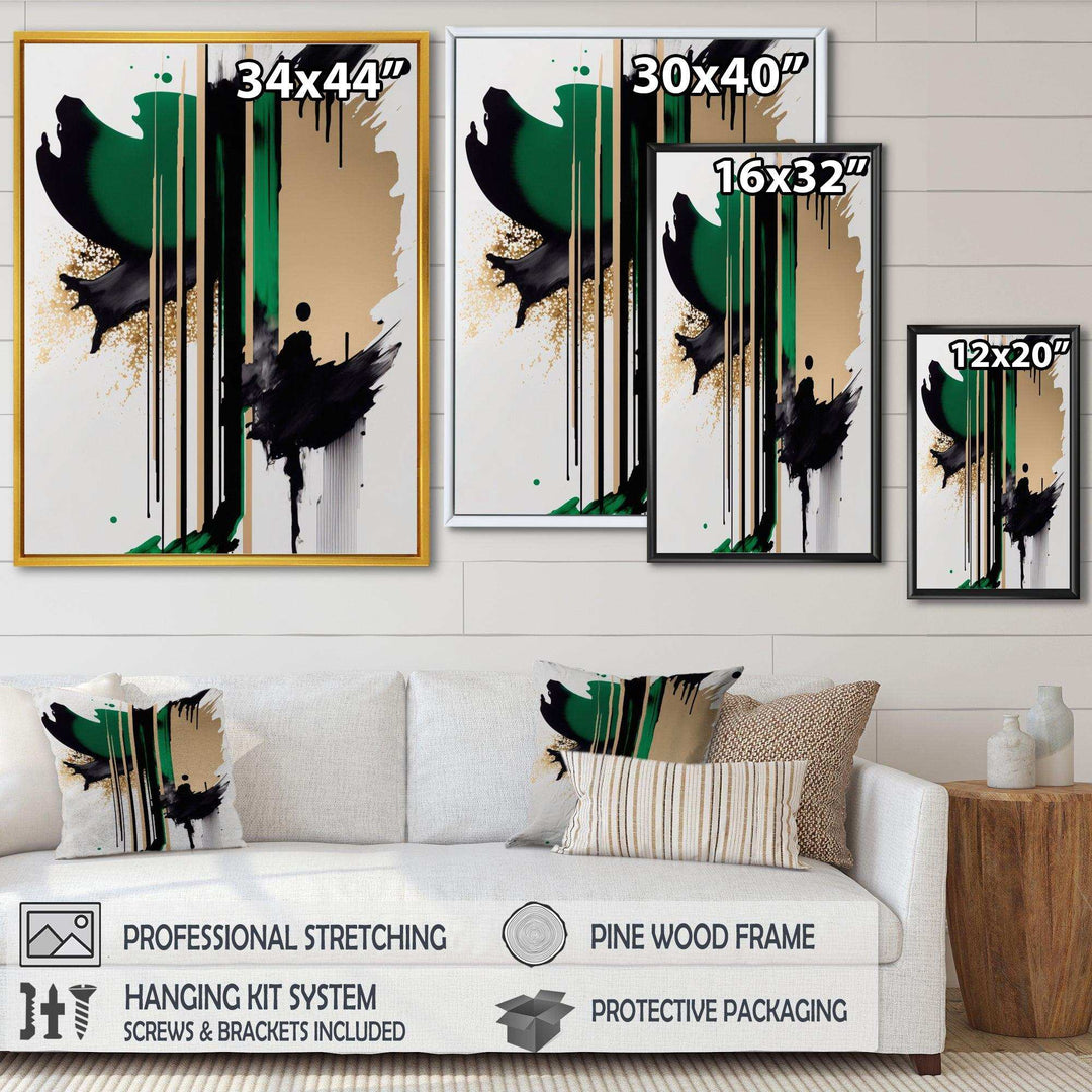 Green Minimalist Abstract  - Modern Wall Art Prints