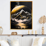 Black And Gold Mountain Landscape V